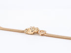 Panther face and cz ring gold bracelet