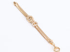 Panther face and cz ring gold bracelet