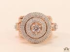 Rose gold plated cz cocktail ring with 0.4ct size pointer