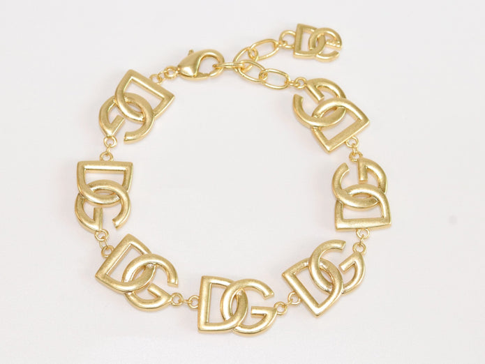 D and G Alphabet Motif Bracelet