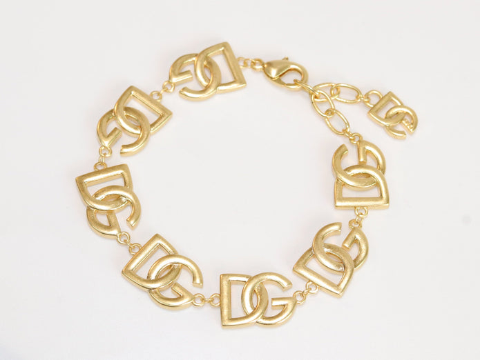 D and G Alphabet Motif Bracelet