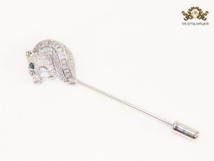 Platinum panther brooch