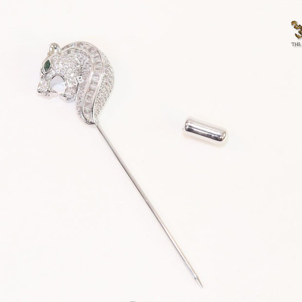 Platinum panther brooch