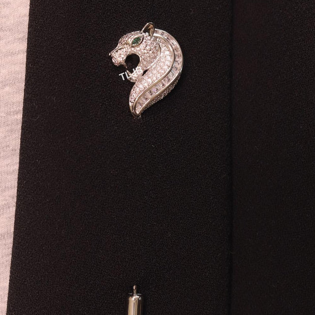 Platinum panther brooch