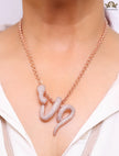 Rose gold snake body pendant