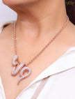 Rose gold snake body pendant