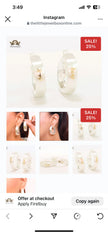 Open V Oval Hoops in Gold 32 mm