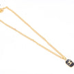 Double C enamel pendant chain