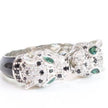 Two face panther platinum ring