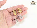 Teardrop gold studs - small 25mm