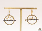 Round alphabet dangles with baguettes
