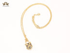 Sleek panther face gold chain