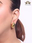 Teardrop gold studs - small 25mm