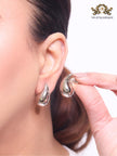 Teardrop platinum studs - small 25mm
