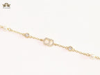 Alphabet CD bracelet with CZ stones