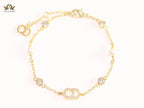 Alphabet CD bracelet with CZ stones