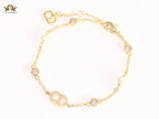 Alphabet CD bracelet with CZ stones