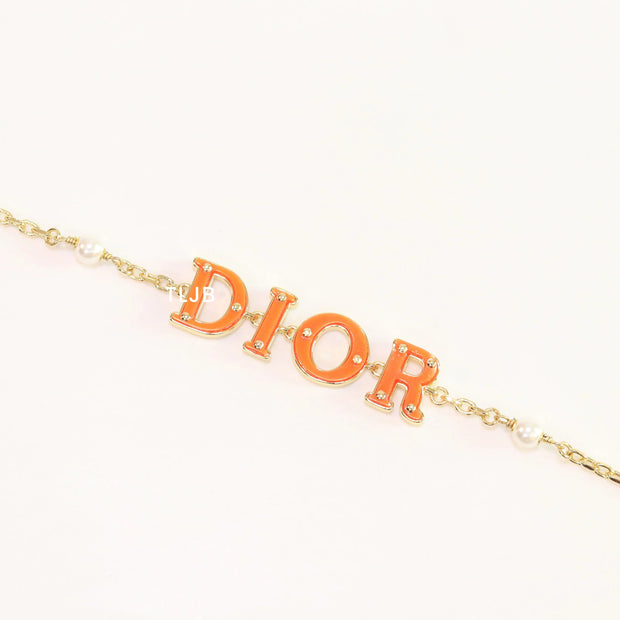 Alphabet D bold letters bracelet