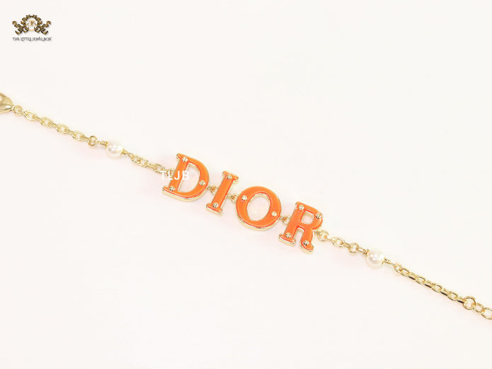 Alphabet D bold letters bracelet