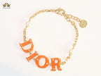 Alphabet D bold letters bracelet