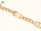 Alphabet CD link gold bracelet