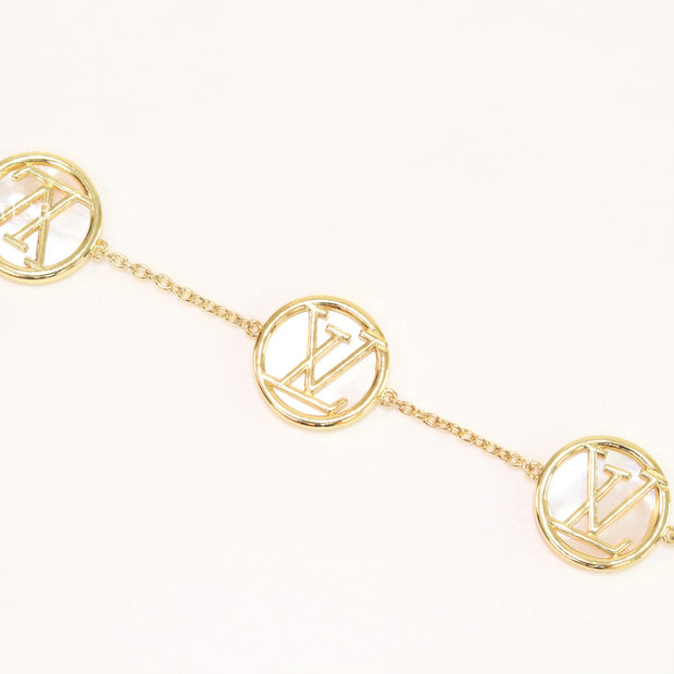 Alphabet L&V sleek gold chain bracelet