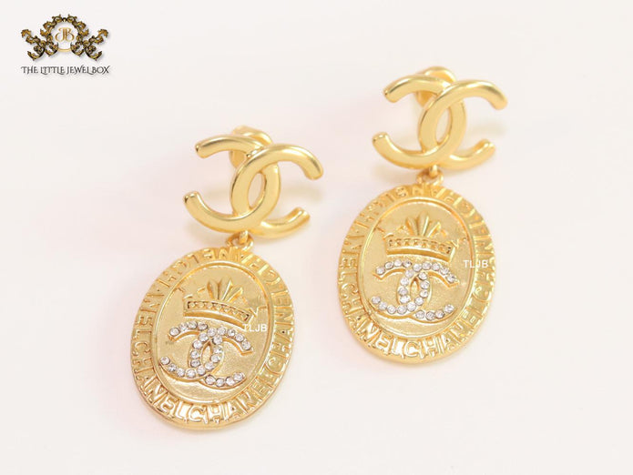 Double C royal gold danglers