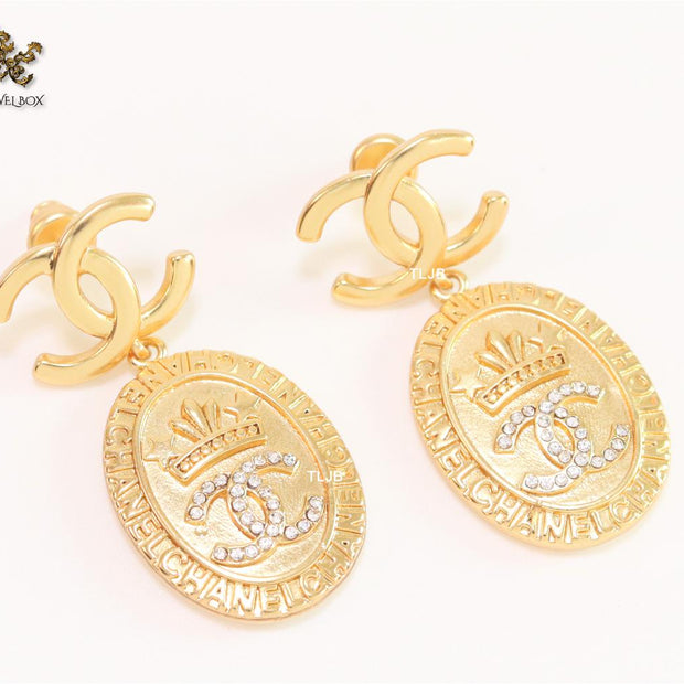 Double C royal gold danglers