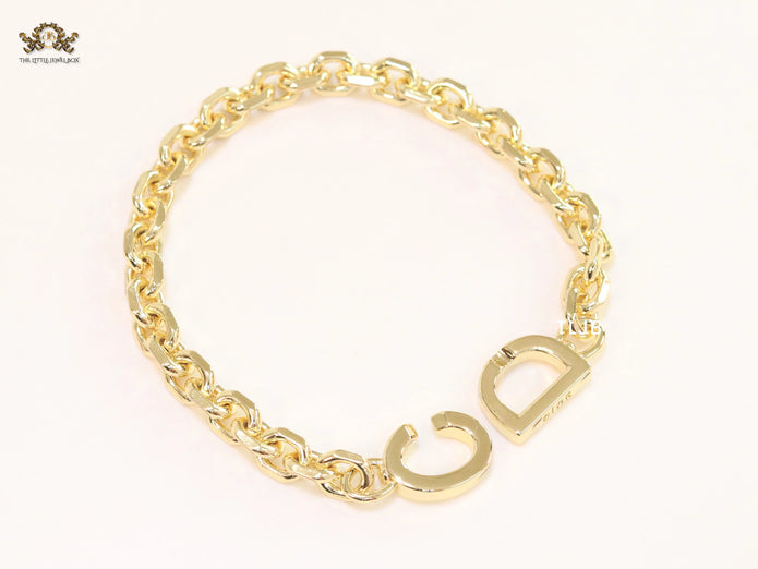 Alphabet CD lock bracelet