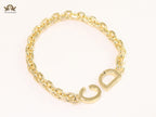 Alphabet CD lock bracelet