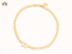 Alphabet D link chain necklace