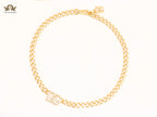 Alphabet D link chain necklace