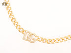Alphabet D link chain necklace