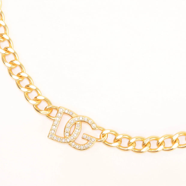 Alphabet D link chain necklace