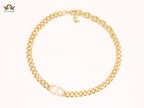 Alphabet CD cz link chain 10mm