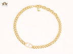 Alphabet CD cz link chain 10mm