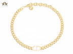 Alphabet CD cz link chain 10mm
