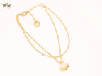 Alphabet B  sleek chain bracelet white