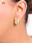 Alphabet Y & L small gold CZ studs
