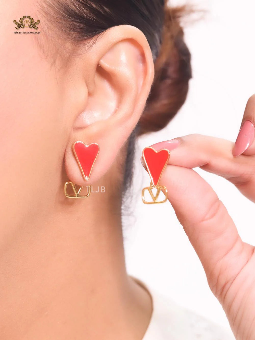 Red heart and oven V studs