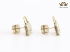 Alphabet B bag studs in platinum finish