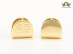 Gold double B studs