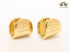 Gold double B studs