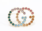 Large Double G colorful brooch