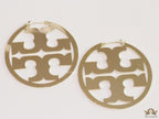 Designer gold plated hoop earrings