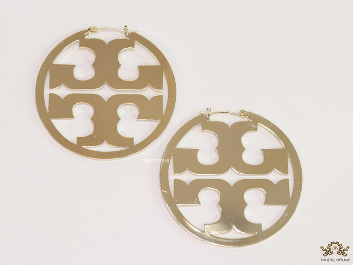 Designer gold plated hoop earrings