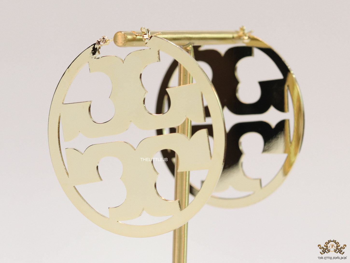 Designer gold plated hoop earrings