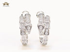 Silver plated serpentine hoops
