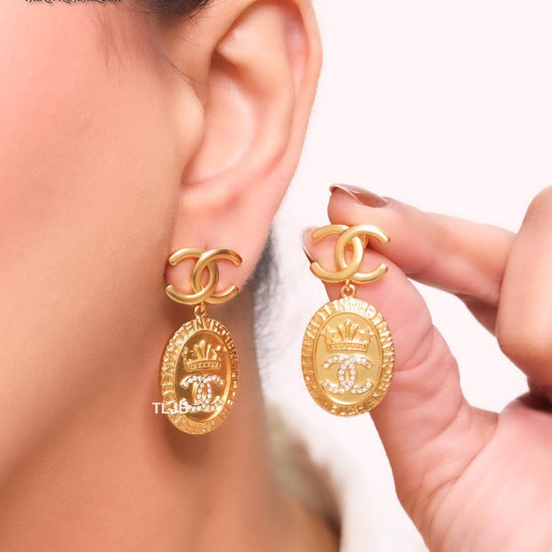 Double C royal gold danglers