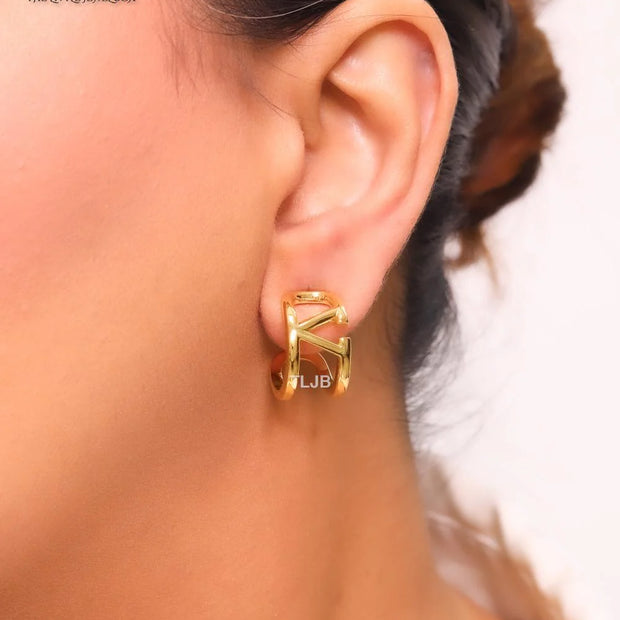 Alphabet V shaped hoops